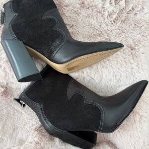 Western Dolce Vita Black Ankle Booties